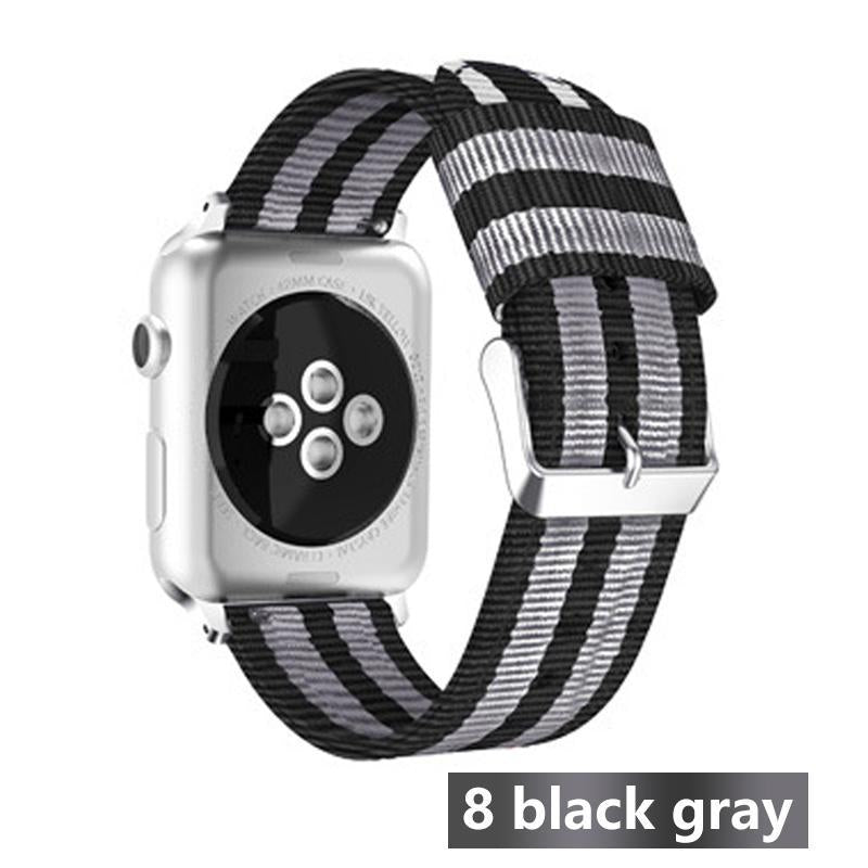 Nato strap For Apple Watch band apple watch 4 3 5 44mm/40mm iwatch band 42mm/38mm correa woven nylon wrist bracelet Accessories