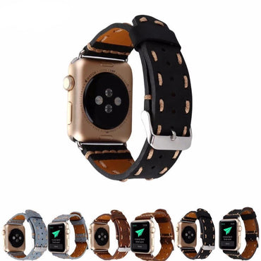 weave Genuine Leather Watch Band Strap For Apple Watch Band 42 mm/38 wrist watch replacement band for iwatch 2 1