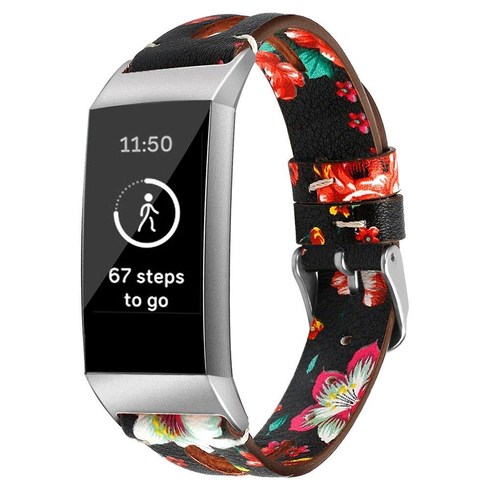 LXsmart New Fashion Leather strap For Fitbit Charge 3 band sport Smart Watch replacement Bracelet Belt wristband watch band