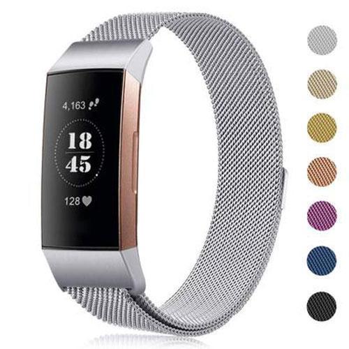 New Milanese loop strap For Fitbit charge 3 watch band  smart bracelet stainless steel belt sports watch strap wrist band