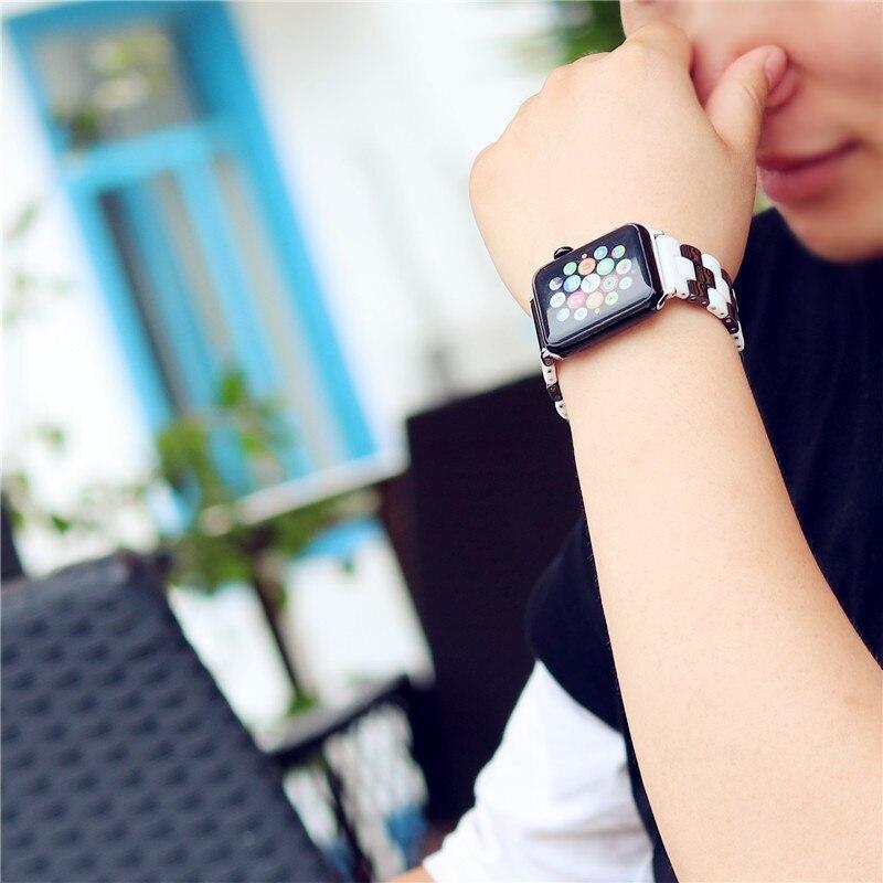 sport Ceramic Butterfly Loop strap For Apple Watch 5 4 band 44mm/40mm iwatch series 4/3/2/1 wrist bands link bracelet belt
