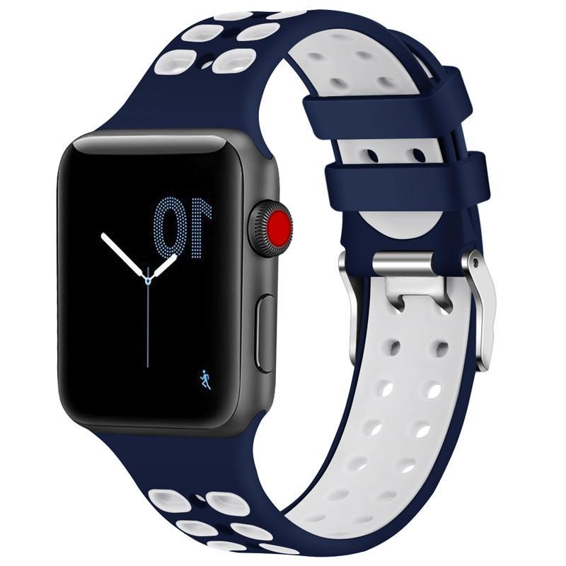 Sport Strap For Apple Watch band 44mm 40mm Silicone Iwatch Series 3/2/1 Wrist band Bracelet Rubber Watchband Accessories