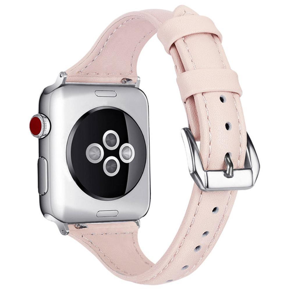 2018 Leather Strap For Apple watch band 42mm/38mm wrist band Iwatch series 3/2/1 bracelet belt stainless steel adapter