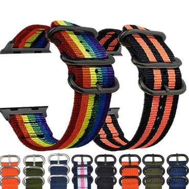 Nato strap For Apple watch band apple watch 4 3 5 band 44mm 40mm 42mm 38mm iwatch band correa woven nylon Bracelet Watchband