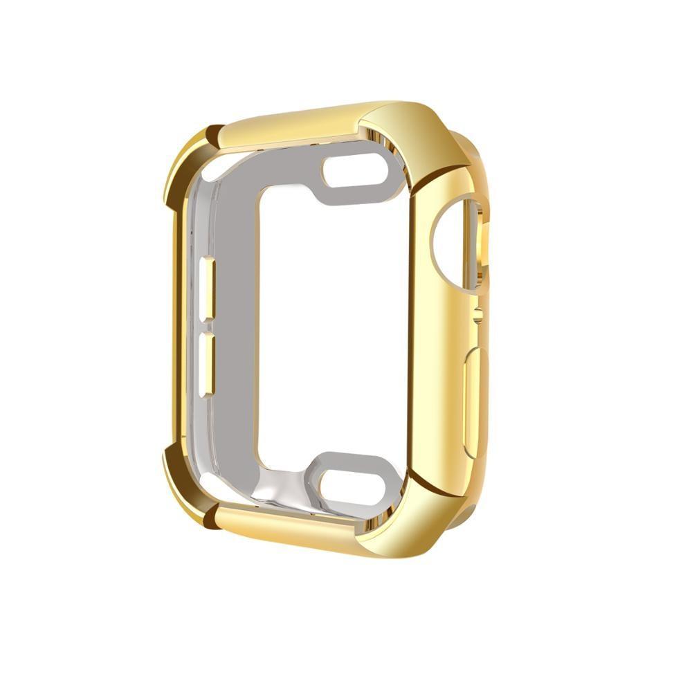 case cover for Apple watch band Apple Watch 4 5 case 44mm 40mm iWatch TPU bumper protection bumper plating watch accessories