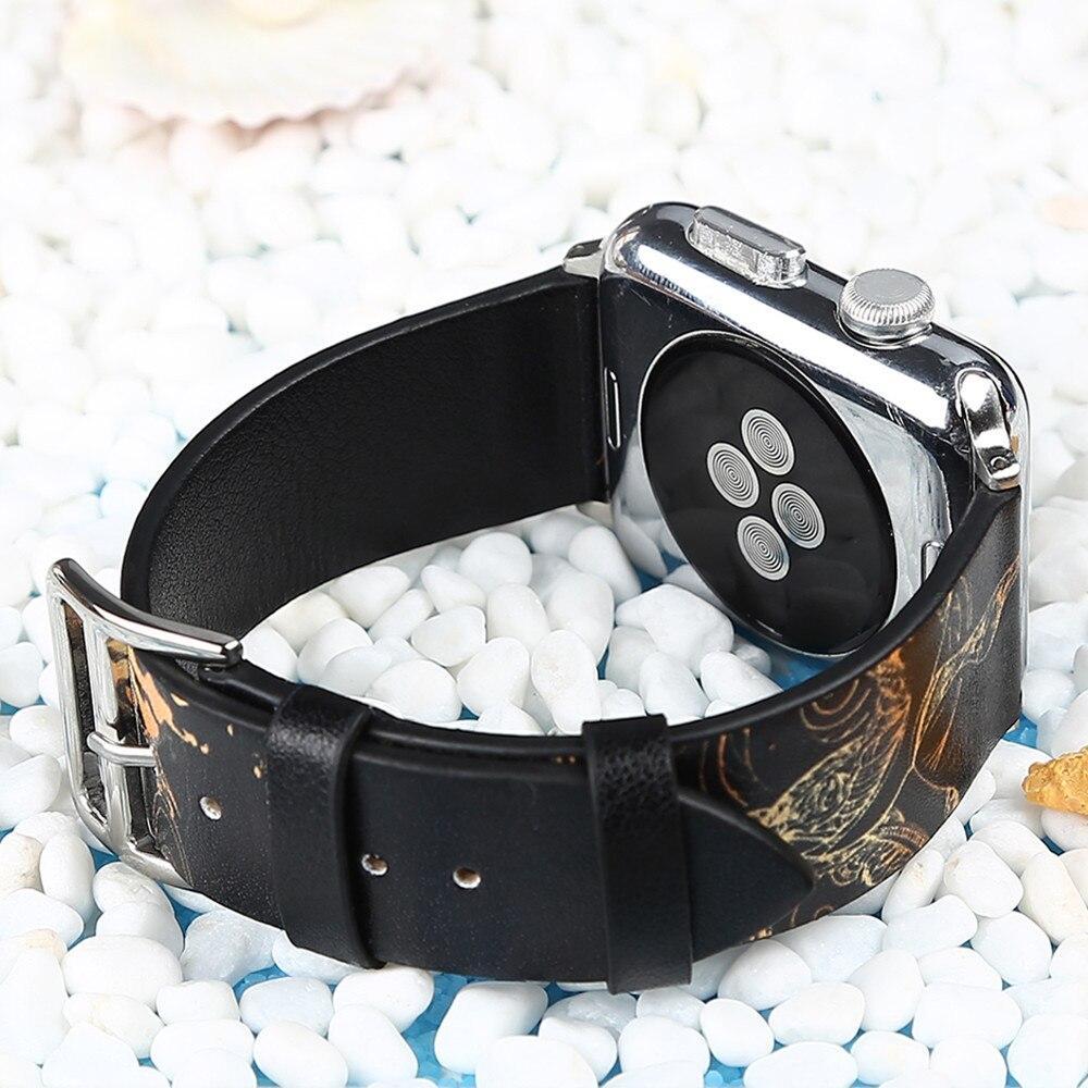 Leather strap for apple watch band 42mm 44mm correa iwatch series 4/3/2/1 40mm 38mm wrist watchband belt