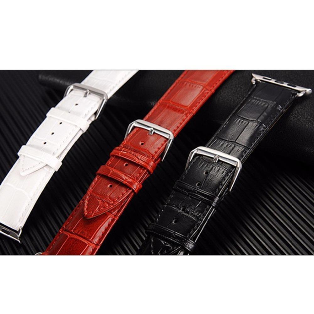 Leather strap For Apple Watch band apple watch 5 4 3 band 44mm/40mm correa iwatch 5 4 3 42mm/38mm Bamboo Bracelet watchband belt