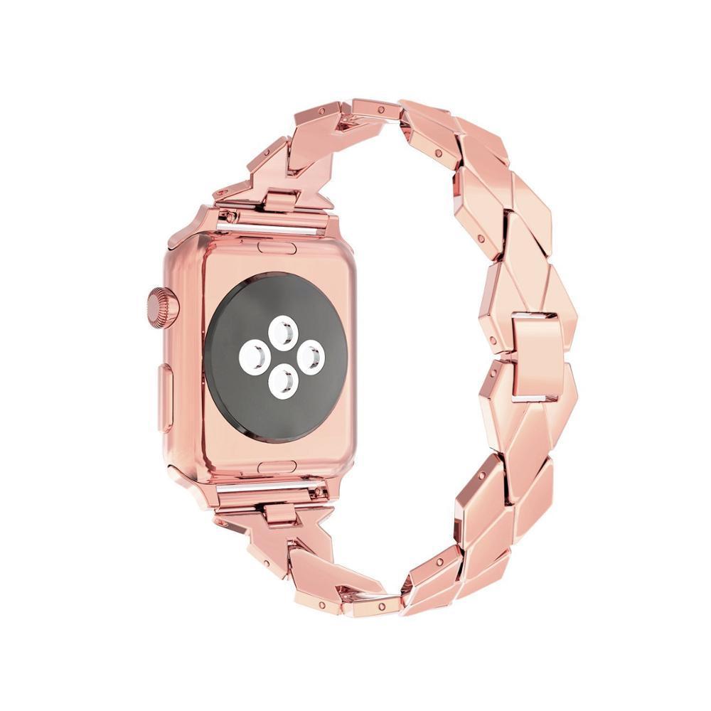 Stainless Steel Strap For Apple Watch band apple watch 4 3 band 42mm/38mm iwatch Rhombus Design wrist Bracelet