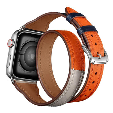 Genuine Leather Strap For Apple Watch 4 Band 42mm 44mm Iwatch band 38mm 40mm Double Tour Wrist Bracelet belt series 2 1
