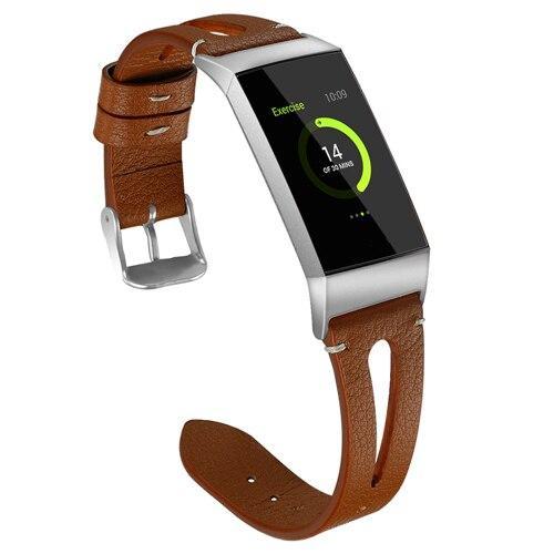 LXsmart New Fashion Leather strap For Fitbit Charge 3 band sport Smart Watch replacement Bracelet Belt wristband watch band
