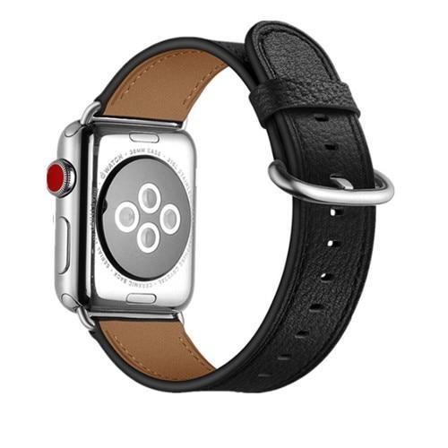 Leather strap For Apple Watch band apple watch 5 4 3 band 42mm 44mm correa iwatch band 5 38mm/40mm Classic Buckle bracelet belt