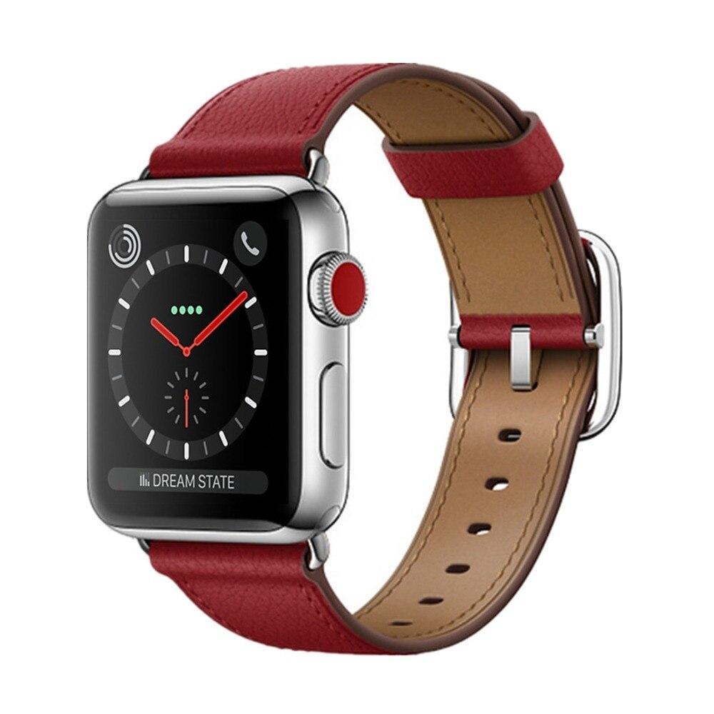 Leather Classic Buckle strap For apple watch band Apple watch 4 3  42mm/44mm iwatch series 3 2 1 wrist belt crazy horse bracelet
