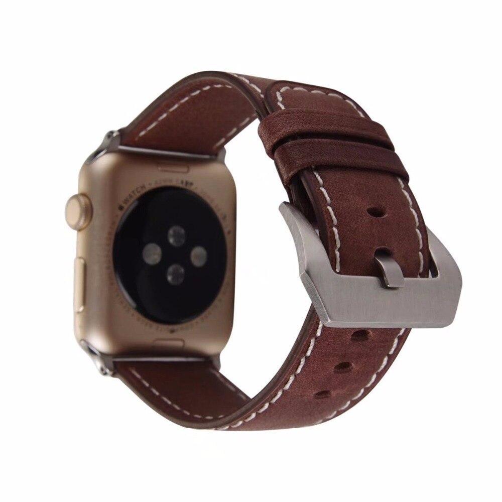 Leather Strap For Apple Watch band 42mm 38mm iwatch band 3 2 1 Retro style Wrist bands watchband Bracelet belt straps