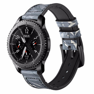 Leather strap For Samsung Galaxy watch 46mm/Gear S3 Frontier/Classic 22mm watch band amazfit gtr 47mm correa bracelet