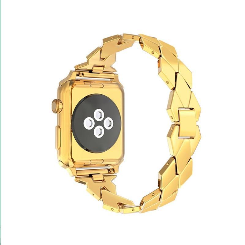 Stainless Steel Strap For Apple Watch band apple watch 4 3 band 42mm/38mm iwatch Rhombus Design wrist Bracelet