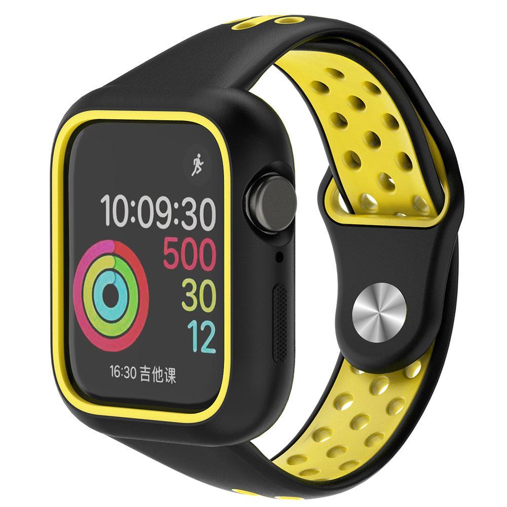Case+strap for Apple watch 4 band 44mm 40mm iwatch 4 band silicone bracelet protector watch case cover+watchband Accessories