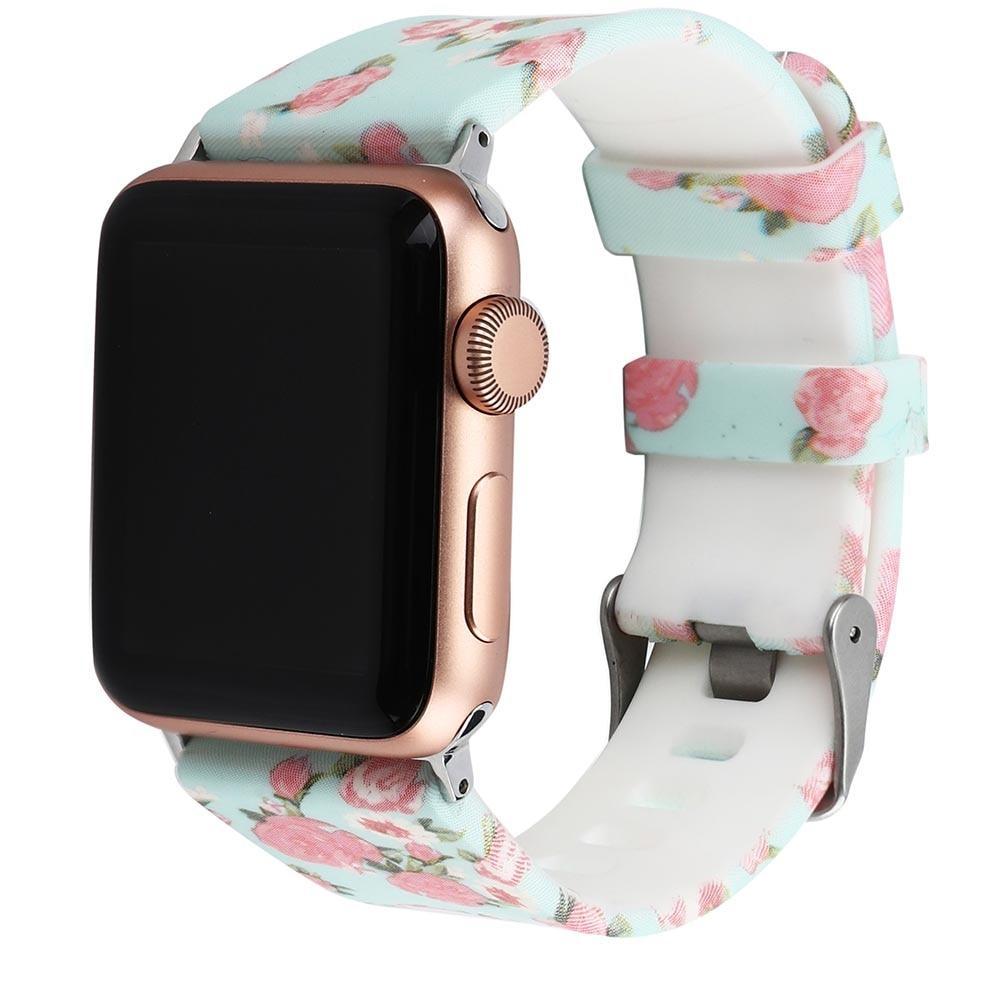 Floral Flower Sport strap For Apple Watch band apple watch 5 4 3 band 44mm 40mm Iwatch band 38mm 42mm bracelet watchband belt
