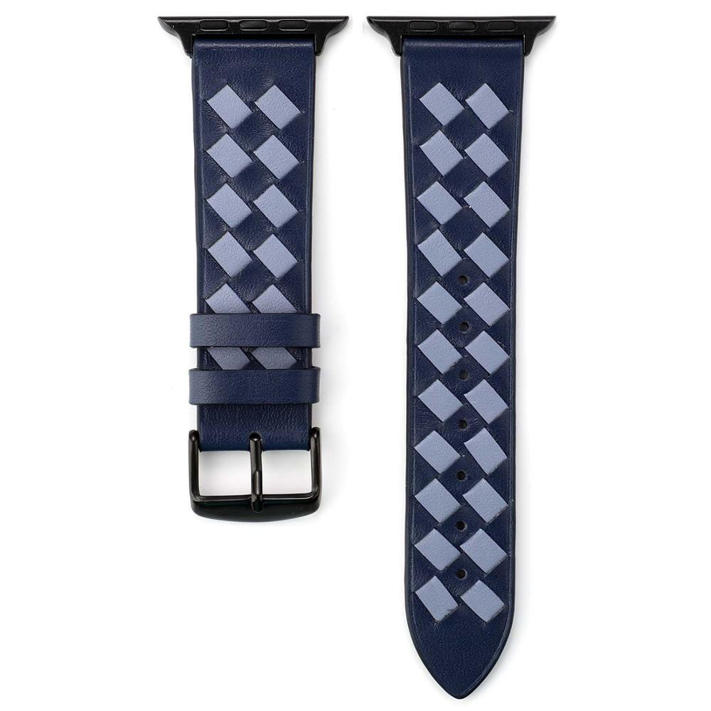 Genuine Leather Woven Strap for Apple Watch 5 apple watch 4 40mm 44mm 38mm 42mm Creative Pink Grid Bracelet Band for iwatch 3 2