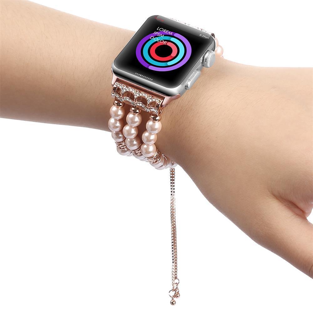 Fashion pearl Strap for apple watch 5 4 band 44mm 40mm iwatch band 42mm correa apple watch 38 mm women belt bracelet watchband 3