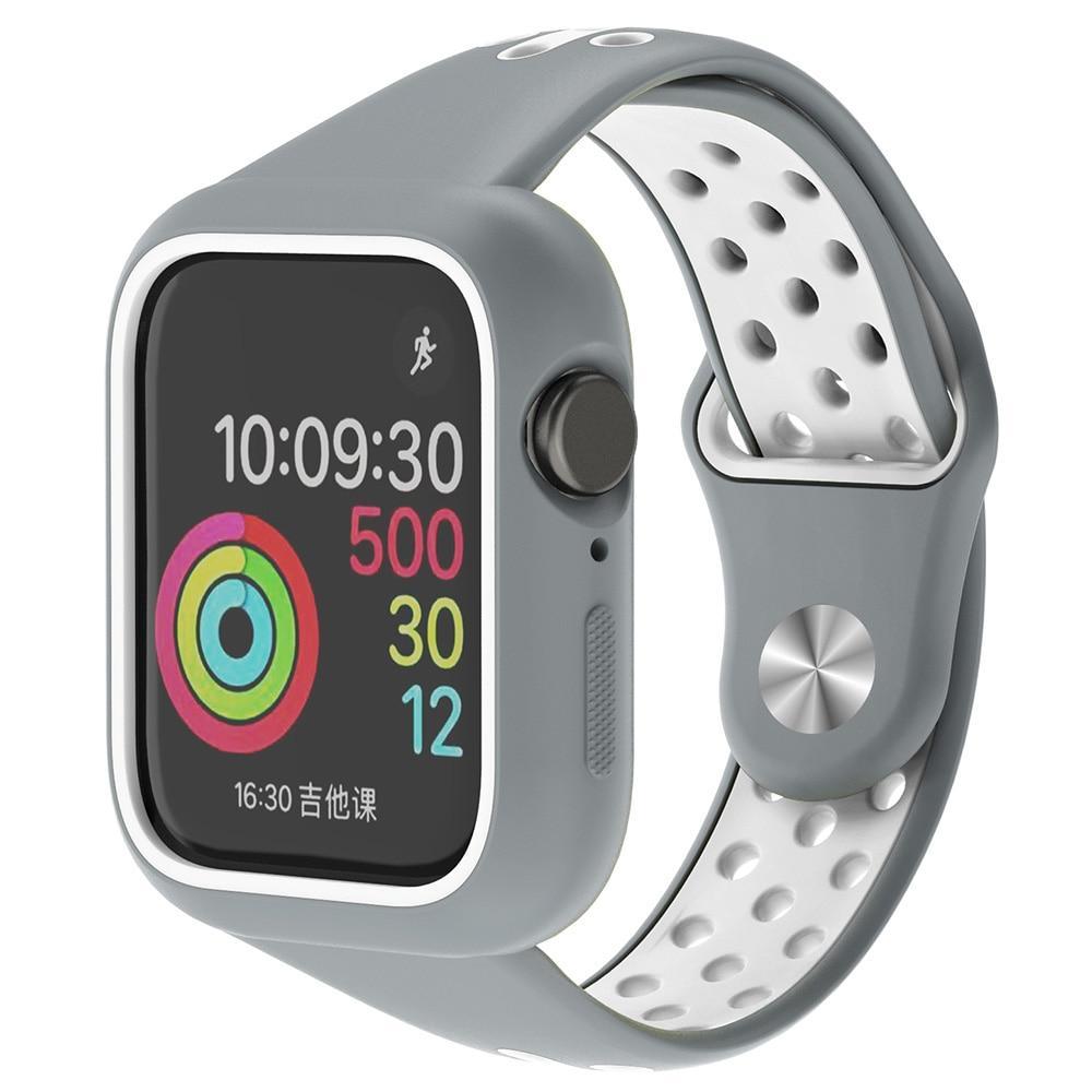 Case+strap for Apple watch 4 band 44mm 40mm iwatch 4 band silicone bracelet protector watch case cover+watchband Accessories
