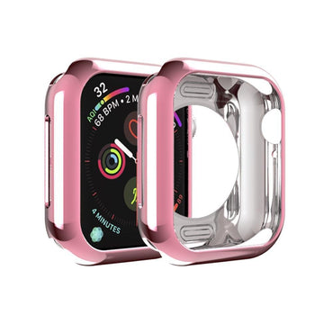 Case cover For Apple watch 4 5 case 44mm 40mm iwatch case series 4 plated TPU Protective Cover Flexible Silicone protection case