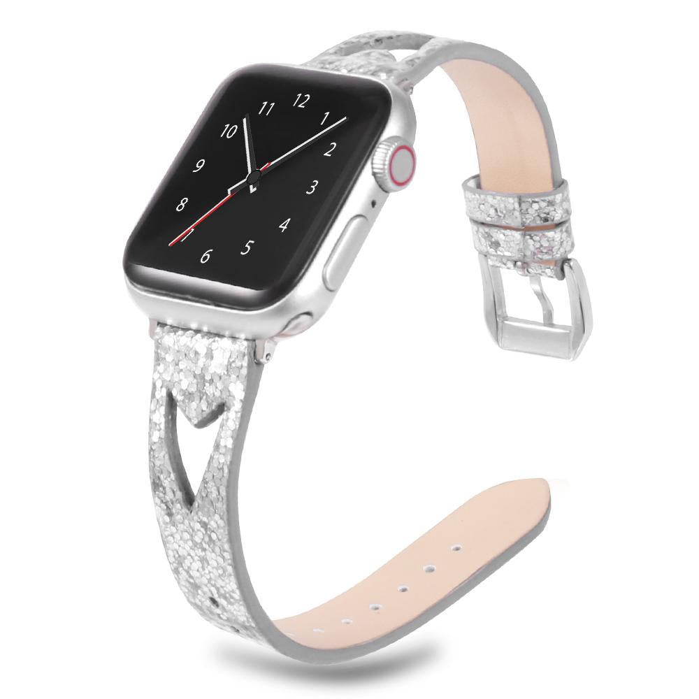 Leather Strap For Apple watch band 40mm 44mm iwatch band 38mm 42mm Shining Genuine Leather strap apple watch 4 3 2 1 Accessories