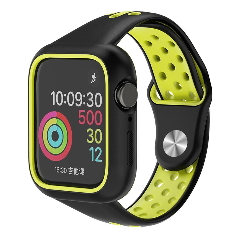 Case+strap for Apple watch 4 band 44mm 40mm iwatch 4 band silicone bracelet protector watch case cover+watchband Accessories