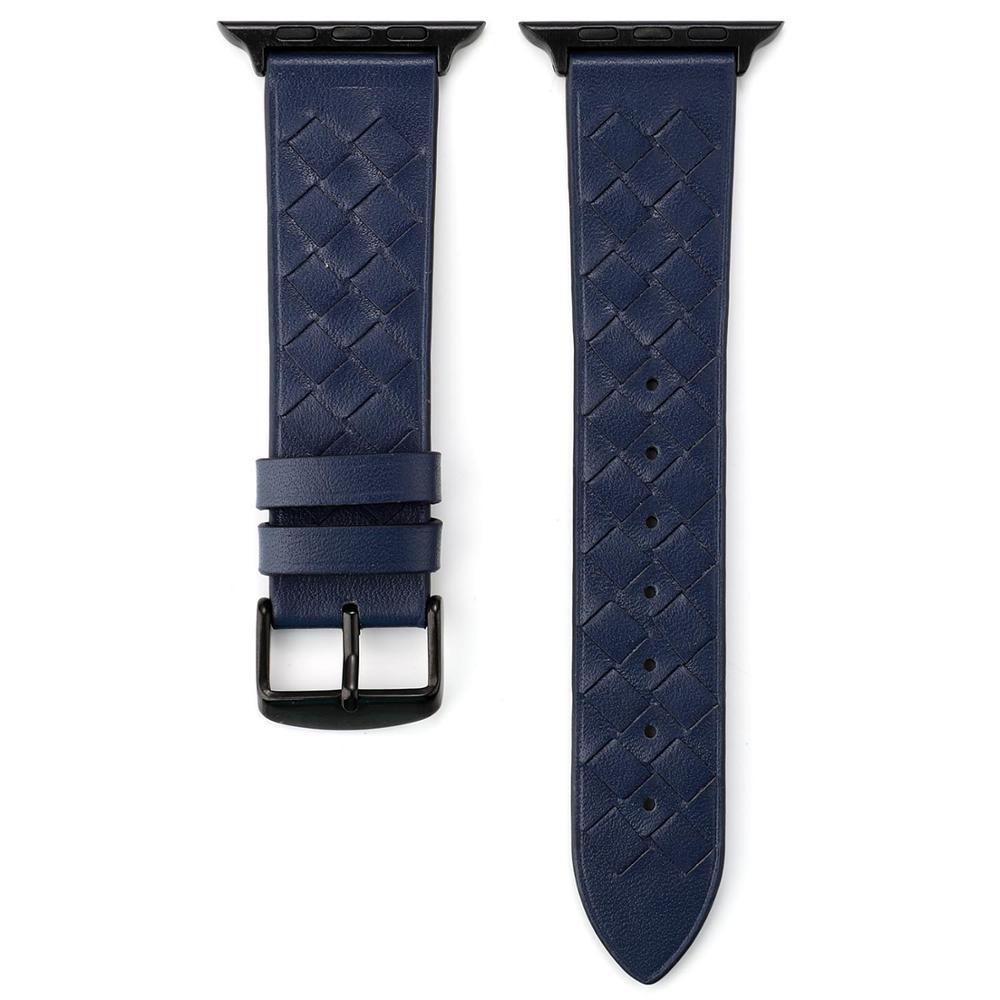 Genuine Leather Woven Strap for Apple Watch 5 apple watch 4 40mm 44mm 38mm 42mm Creative Pink Grid Bracelet Band for iwatch 3 2