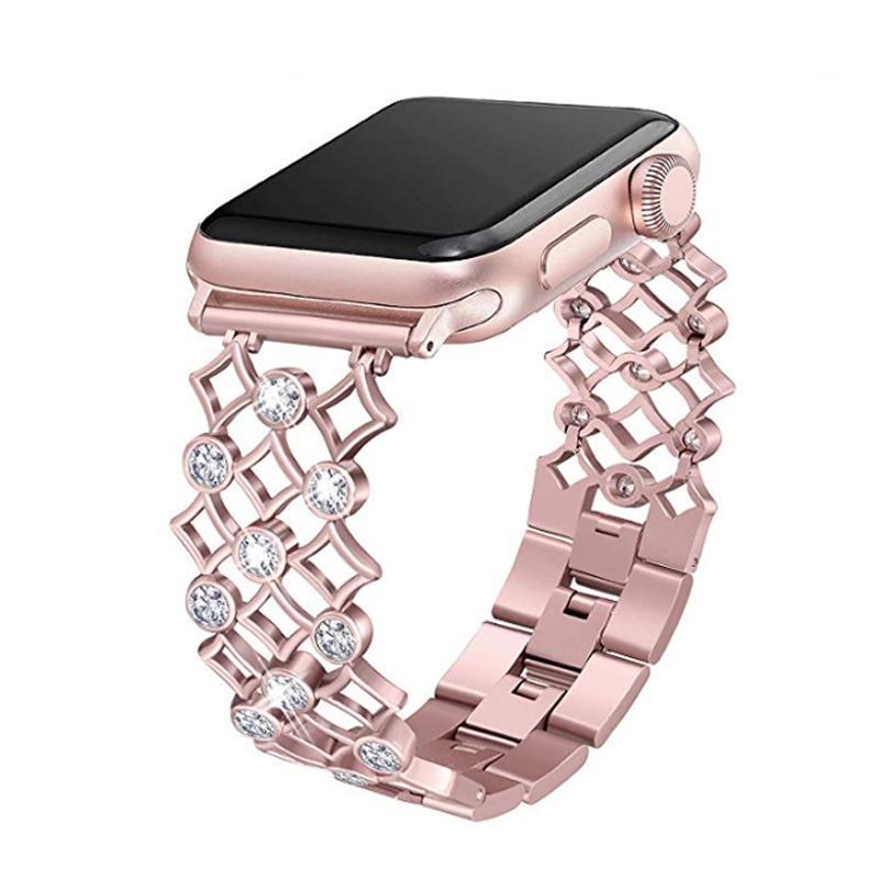 women Diamond watch Band for apple Watch 4 3 5 40mm 44mm 38mm 42mm Stainless Steel strap iwatch Series 4 3 5 Wrist band Bracelet