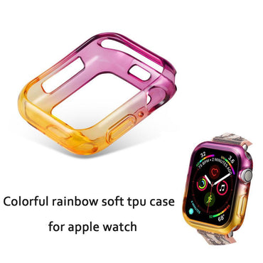 Cover for apple watch case 4 5 44mm 40mm Colorful soft TPU Shell cover iwatch series 4 5 Shatter-Resistant shell Accessories