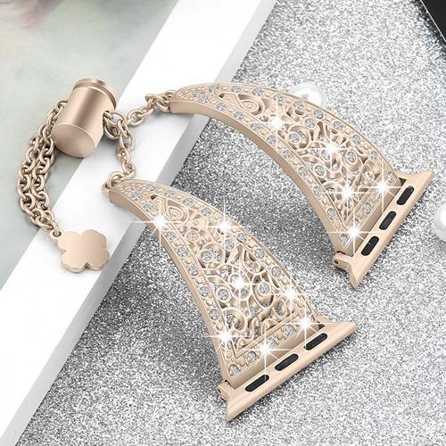 Diamond Bracelet For Apple watch band strap Apple watch 4 band 40mm 44mm iwatch band 38mm 42mm stainless Steel watchband 3 2 1