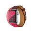 Double tour Leather strap For apple watch band apple watch 5 4 3 band 40mm 44mm correa iwatch 5 42mm 38mm watchband belt