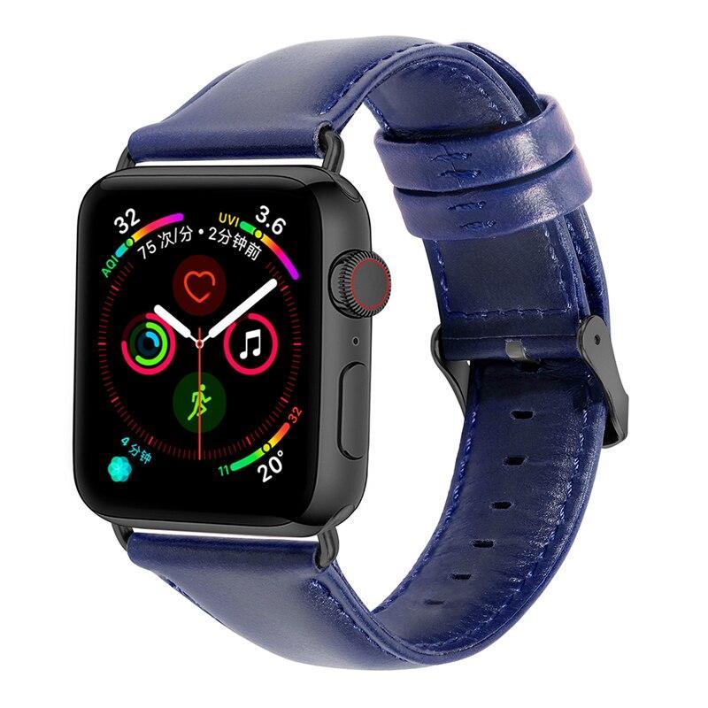 Genuine Leather strap For Apple watch band apple Watch 5 4 44mm 40mm correct iwatch band 3 2 1 42mm 38mm bracelet watchband