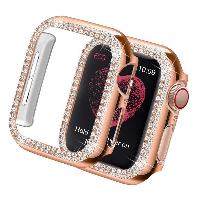 Bumper For Apple watch Case cover Apple watch 5 4 44mm 40mm 42mm 38mm Double Diamond Protector case iWatch 3 2 1 Accessories 40