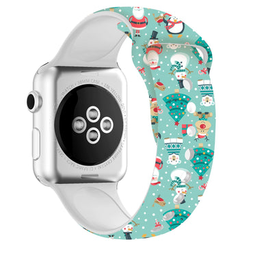 Silicone strap For Apple watch band Apple watch 5 4 3 2 44mm 40mm iwatch band 38mm 42mm Christmas watchband bracelet 44/40/42/38
