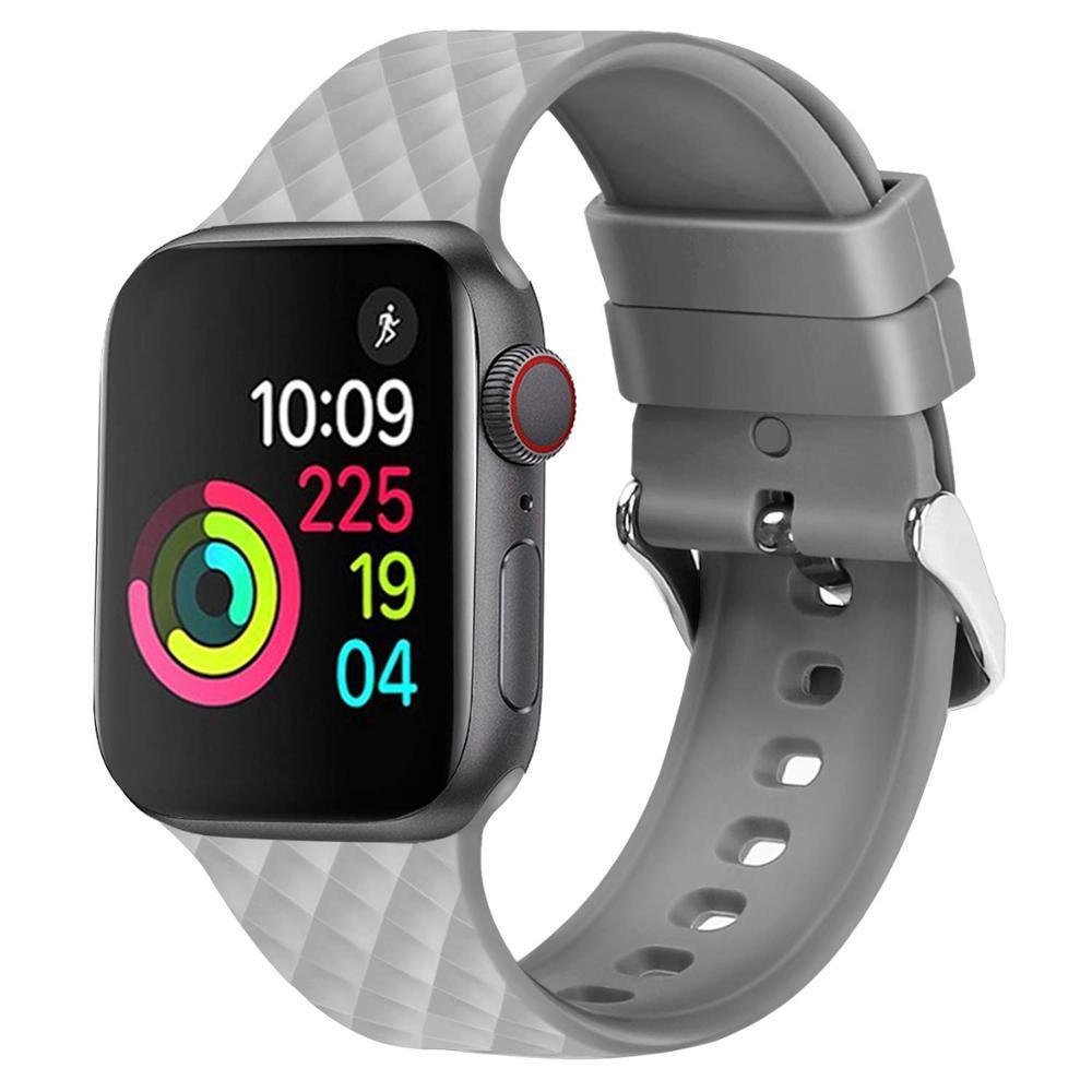Silicone Strap For Apple watch band 5 44mm 40mm iwatch band 42mm 38mm watchband bracelet Apple watch 5 4 3 2 1 diamond pattern
