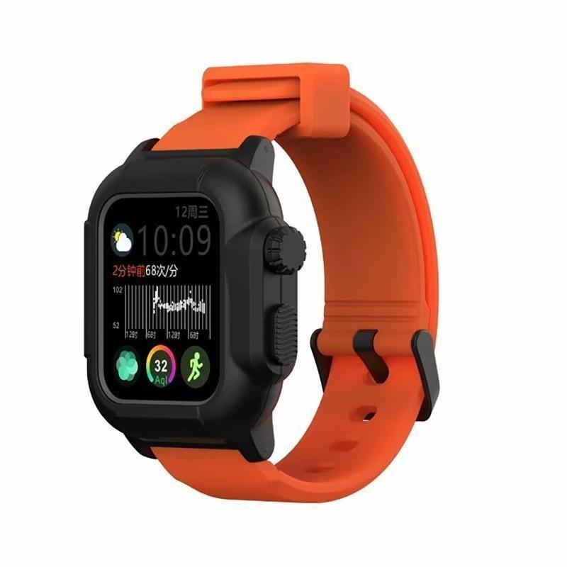 Luminous Sport case+Strap For Apple Watch band apple watch 4 3 5 44mm/40mm/42mm waterproof Iwatch band Bracelet case  cover