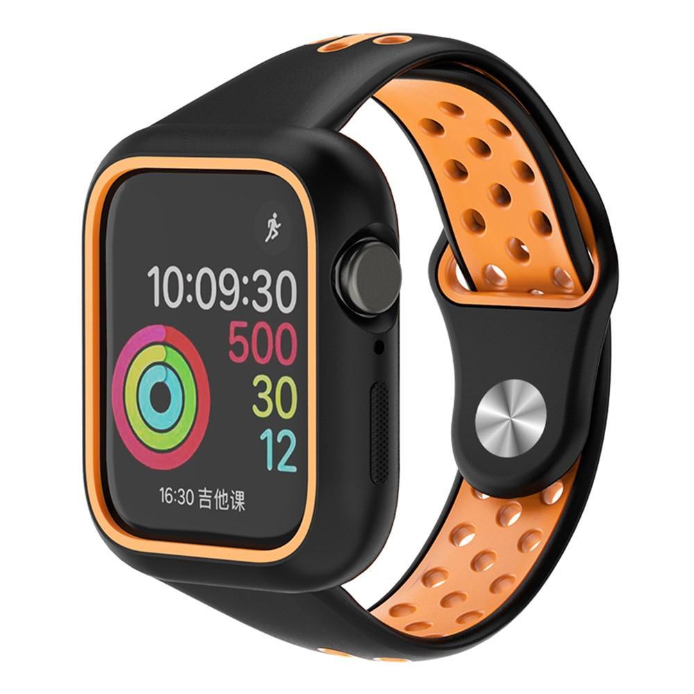 Case+strap for Apple watch 4 band 44mm 40mm iwatch 4 band silicone bracelet protector watch case cover+watchband Accessories
