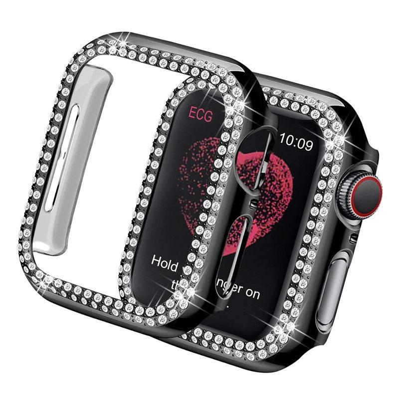 Bumper For Apple watch Case cover Apple watch 5 4 44mm 40mm 42mm 38mm Double Diamond Protector case iWatch 3 2 1 Accessories 40