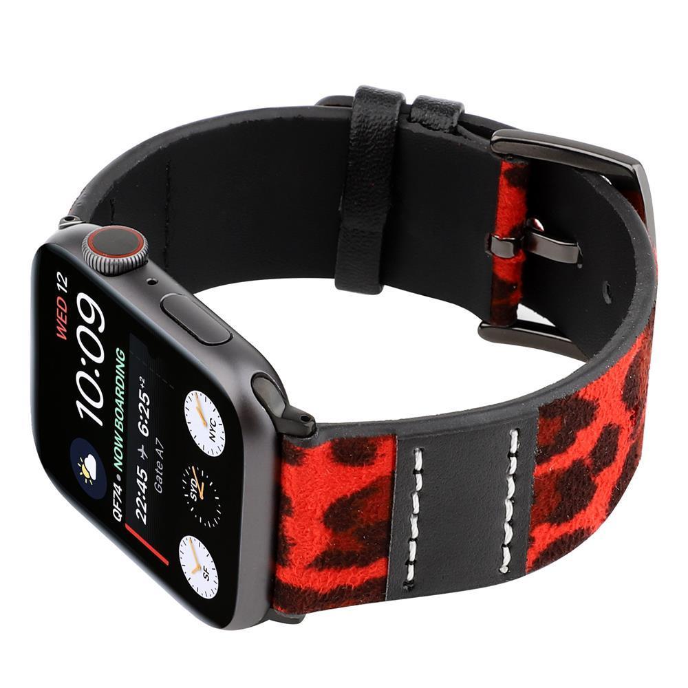 Genuine Leather strap for Apple watch band 44 mm 40mm iwatch band 42mm 38mm Leopard bracelet watchband for Apple watch 4 3 2 1