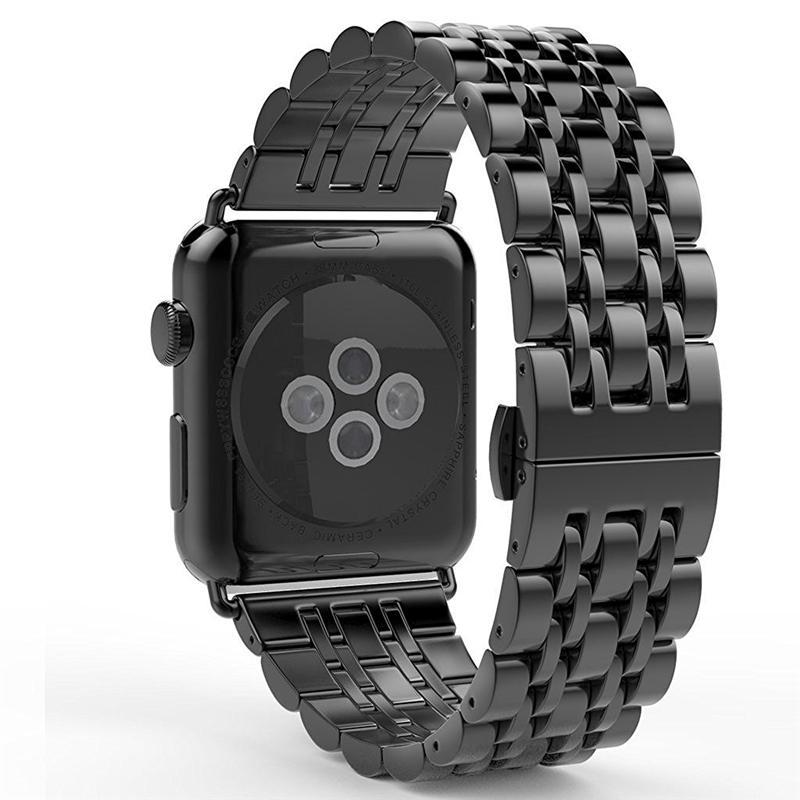case+Strap For Apple Watch band 42mm 38mm apple watch 4 3 5 iwatch band correa Stainless Steel pulseira Butterfly watchband