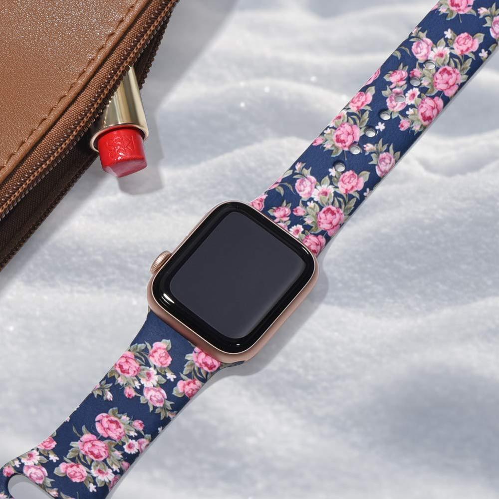 Printed Strap For Apple watch band 44 mm 40mm iWatch band 42mm 38mm Silicone Sport Bracelet strap Apple watch 5 4 3 21 Series 38