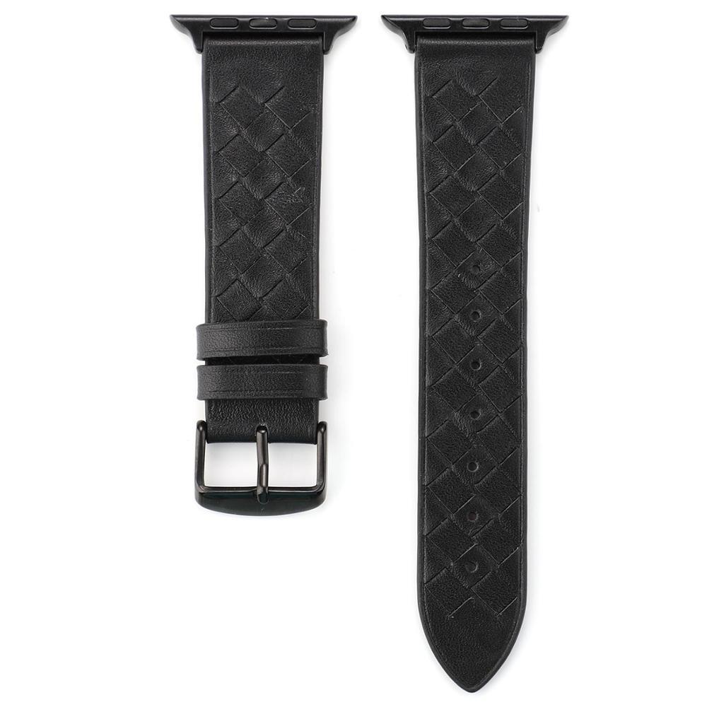 Genuine Leather Woven Strap for Apple Watch 5 apple watch 4 40mm 44mm 38mm 42mm Creative Pink Grid Bracelet Band for iwatch 3 2