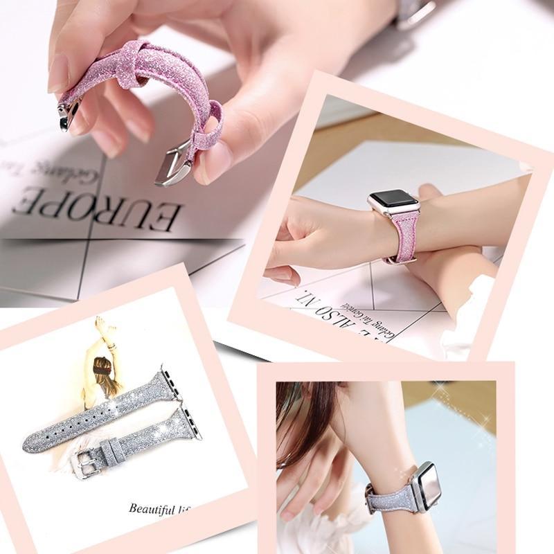Leather Strap for Apple watch band 38mm 42mm iWatch band 40mm 44 mm Cow Leather watchband belt bracelet Apple watch 4 3 2 1