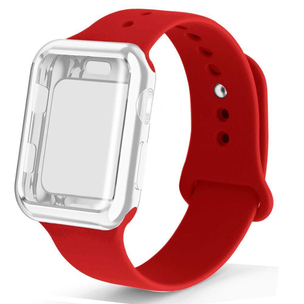 Case+strap For apple watch band apple watch 5 4 3 band 44mm 40mm 42mm 38mm iwatch band 5 correa bracelet watchband Belt