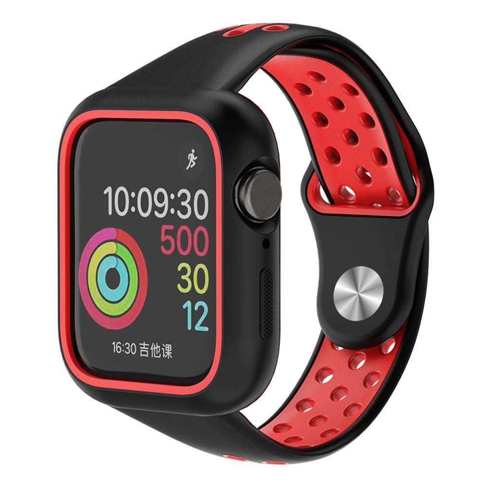 Case+strap for Apple watch 4 band 44mm 40mm iwatch 4 band silicone bracelet protector watch case cover+watchband Accessories